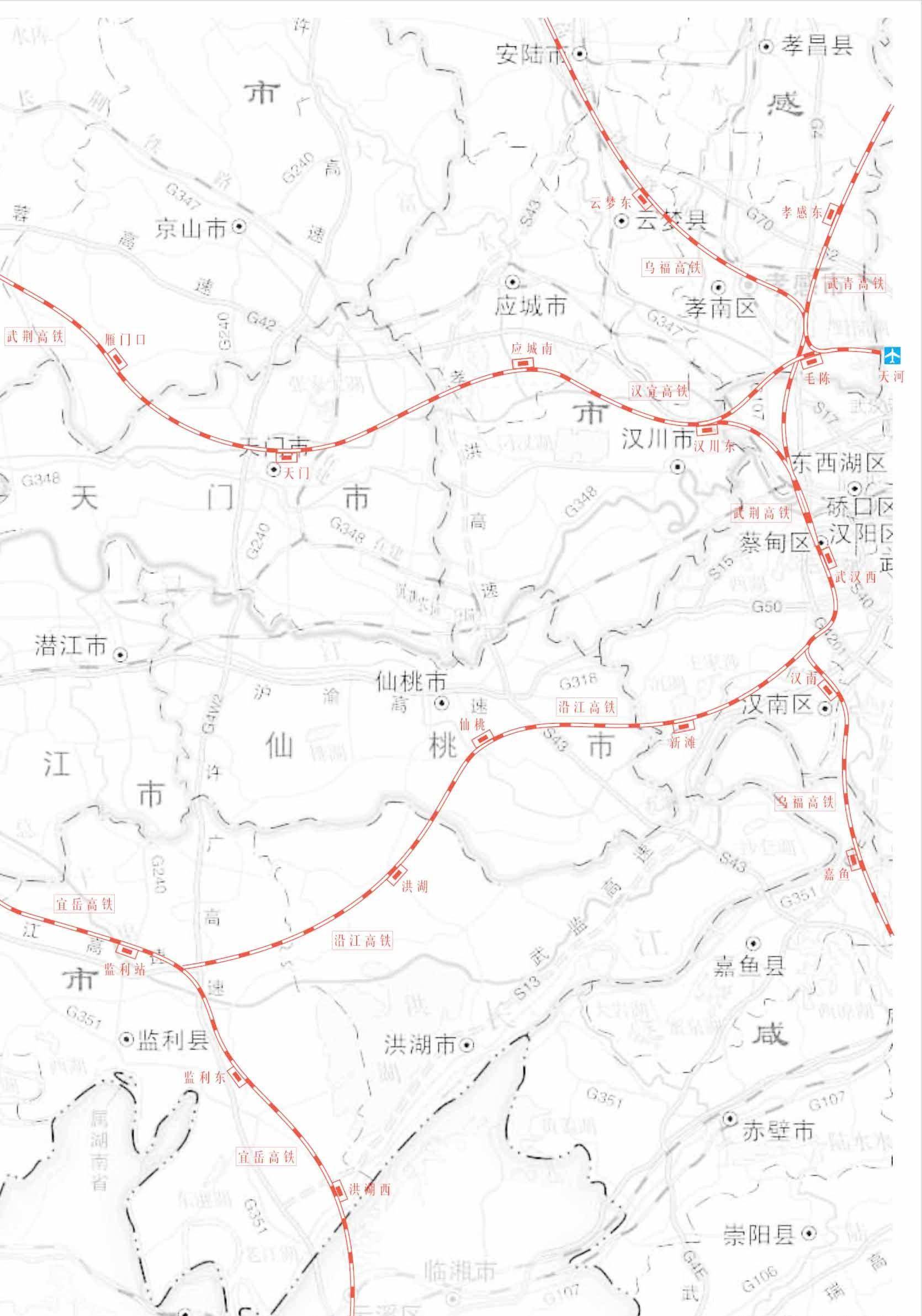 荆张高铁最新规划图，重塑区域交通格局的宏伟蓝图