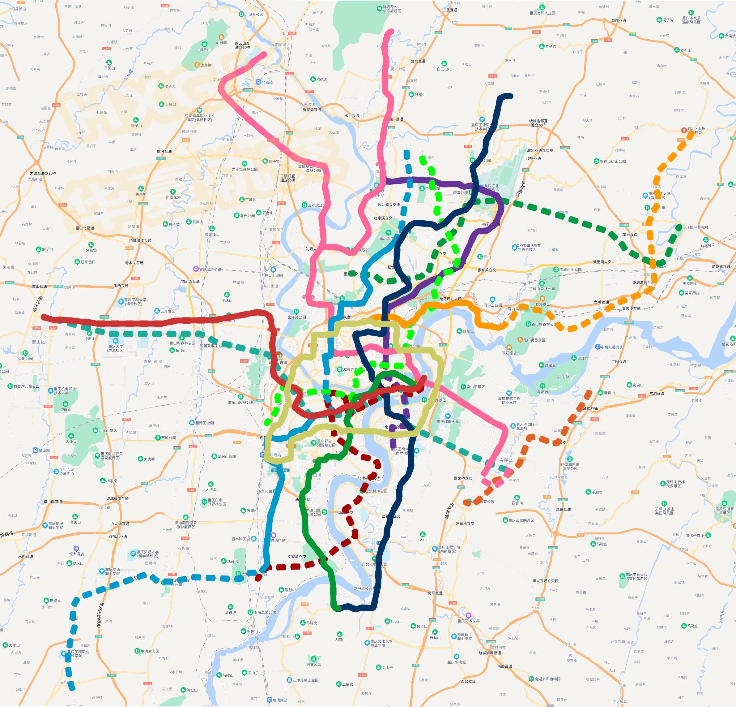 重庆地铁线路图全新概览